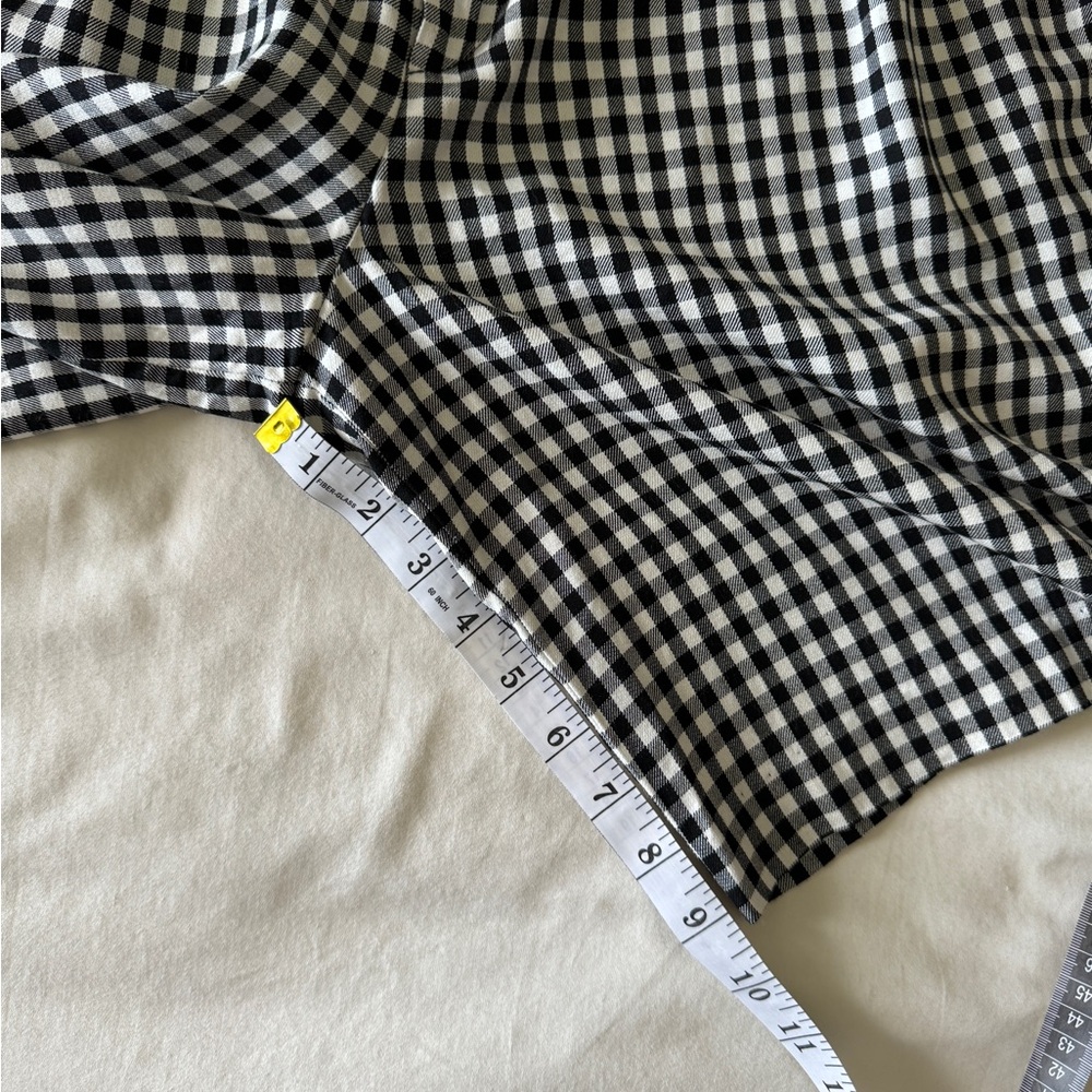 Vintage Rayon Pleated Gingham Bermuda Shorts - Picture 10 of 10